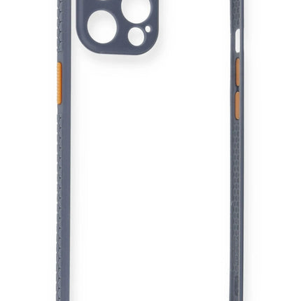 iPhone 12 Pro Miami Şeffaf Silikon Kılıf - Gri