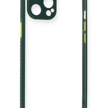 iPhone 12 Pro Miami Şeffaf Silikon Kılıf - Koyu Yeşil