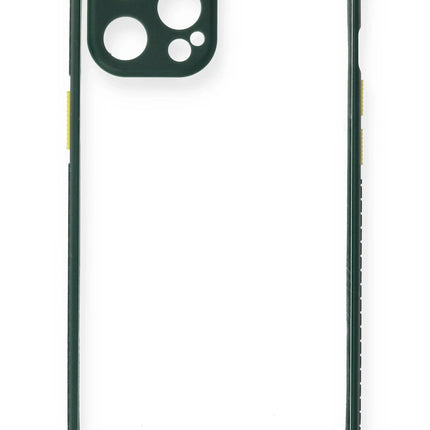iPhone 12 Pro Miami Şeffaf Silikon Kılıf - Koyu Yeşil 2