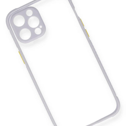 iPhone 12 Pro Miami Şeffaf Silikon Kılıf - Lila 3