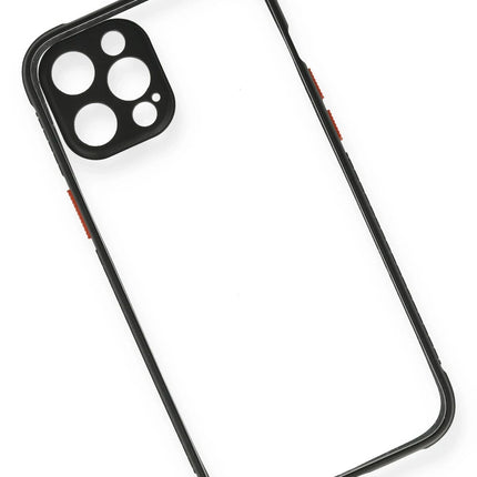 iPhone 12 Pro Miami Şeffaf Silikon Kılıf - Siyah 3