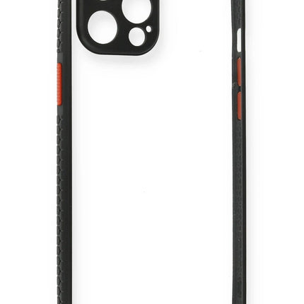 iPhone 12 Pro Miami Şeffaf Silikon Kılıf - Siyah