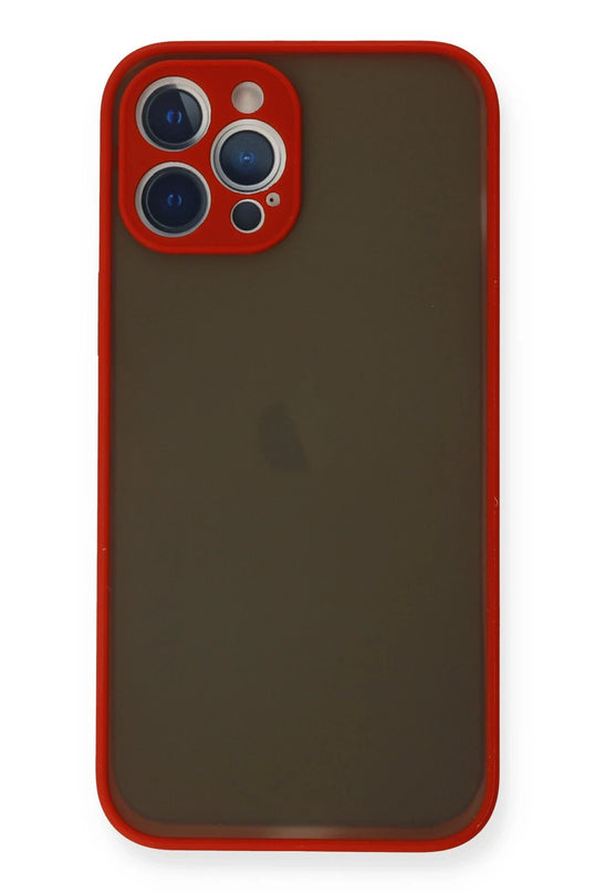 iPhone 12 Pro Montreal Silikon Kapak Kılıf - Kırmızı