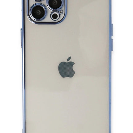 iPhone 12 Pro Razer Lensli Silikon Kılıf - Açık Mavi