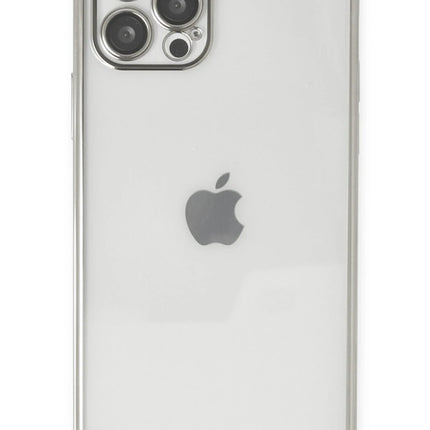 iPhone 12 Pro Razer Lensli Silikon Kılıf - Gümüş