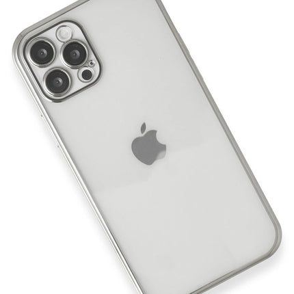 iPhone 12 Pro Razer Lensli Silikon Kılıf - Gümüş 2
