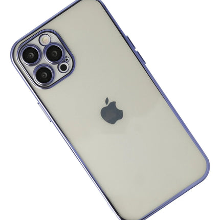 iPhone 12 Pro Razer Lensli Silikon Kılıf - Mor 2