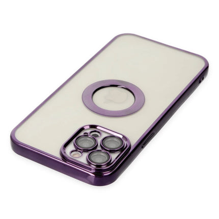iPhone 12 Pro Slot Silikon Kılıf - Mor 4