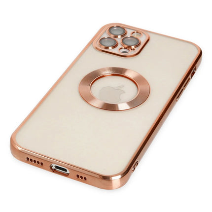 iPhone 12 Pro Slot Silikon Kılıf - Rose Gold 3