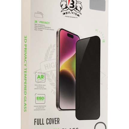 iPhone 12 Pro Max Bilvis 3D Hayalet Cam Ekran Koruyucu