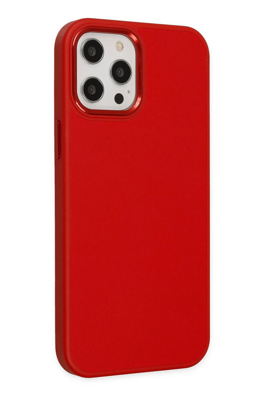 iPhone 12 Pro Max Asya Deri Silikon Kılıf - Kırmızı 2