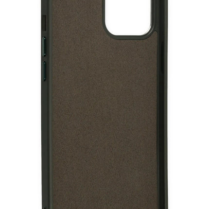 iPhone 12 Pro Max Asya Deri Silikon Kılıf - Koyu Yeşil 4