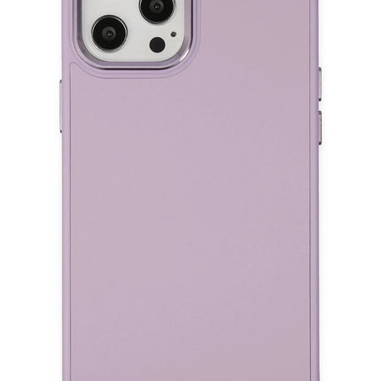 iPhone 12 Pro Max Asya Deri Silikon Kılıf - Lila