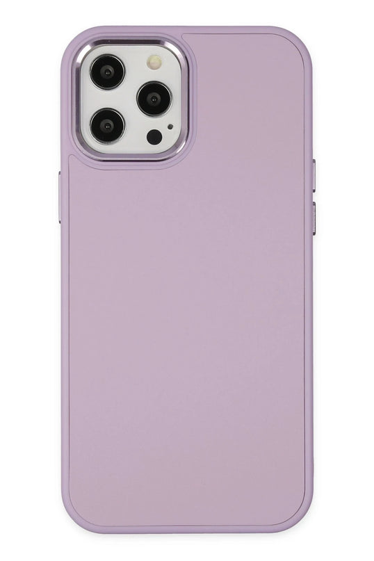 iPhone 12 Pro Max Asya Deri Silikon Kılıf - Lila