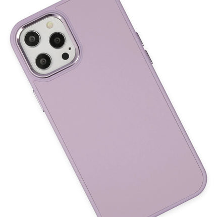 iPhone 12 Pro Max Asya Deri Silikon Kılıf - Lila 3