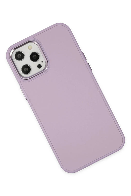 iPhone 12 Pro Max Asya Deri Silikon Kılıf - Lila 3