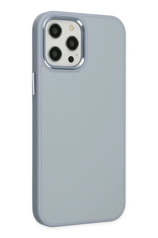iPhone 12 Pro Max Asya Deri Silikon Kılıf - Sierra Blue 2