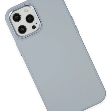 iPhone 12 Pro Max Asya Deri Silikon Kılıf - Sierra Blue 3