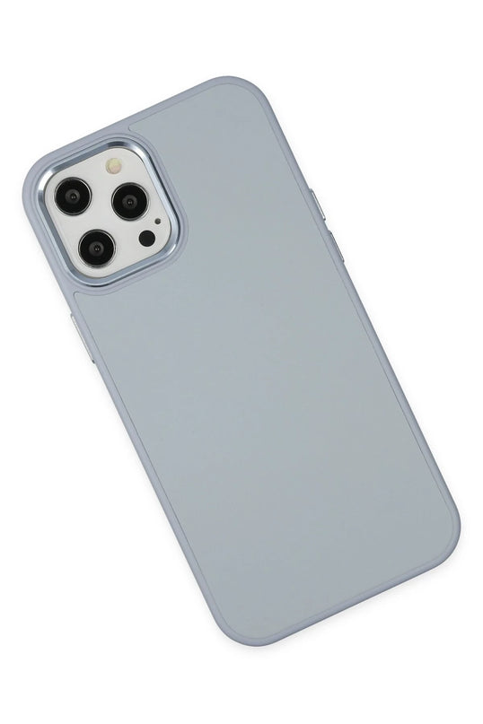 iPhone 12 Pro Max Asya Deri Silikon Kılıf - Sierra Blue 3