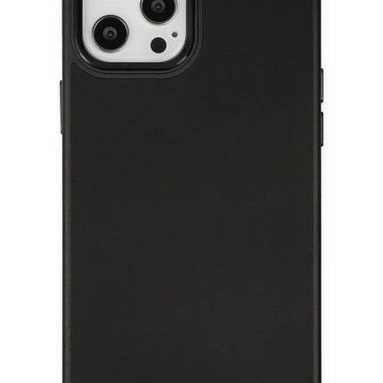 iPhone 12 Pro Max Asya Deri Silikon Kılıf - Siyah