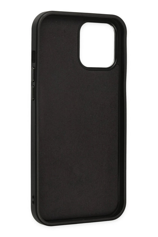 iPhone 12 Pro Max Asya Deri Silikon Kılıf - Siyah 4