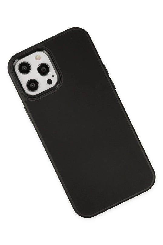iPhone 12 Pro Max Asya Deri Silikon Kılıf - Siyah 3