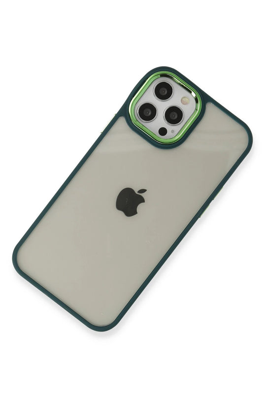 iPhone 12 Pro Max Dora Kapak Kılıf - Haki Yeşil 4