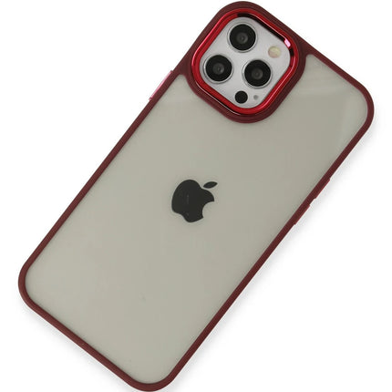 iPhone 12 Pro Max Dora Kapak Kılıf - Kırmızı 4