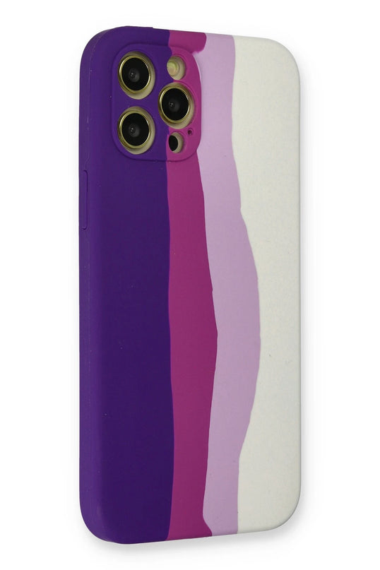 iPhone 12 Pro Max Ebruli Lansman Silikon Kılıf - Mor 3