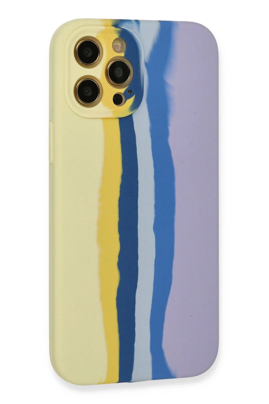 iPhone 12 Pro Max Ebruli Lansman Silikon Kılıf - Sarı 2 3