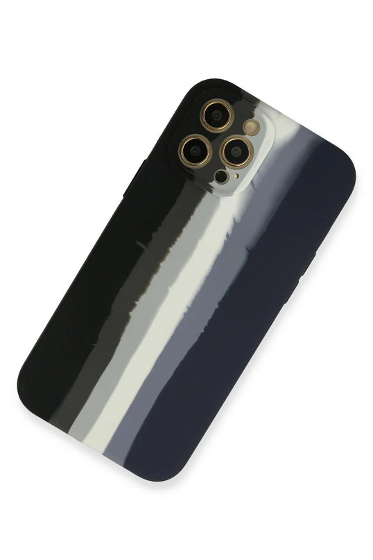 iPhone 12 Pro Max Ebruli Lansman Silikon Kılıf - Siyah 2