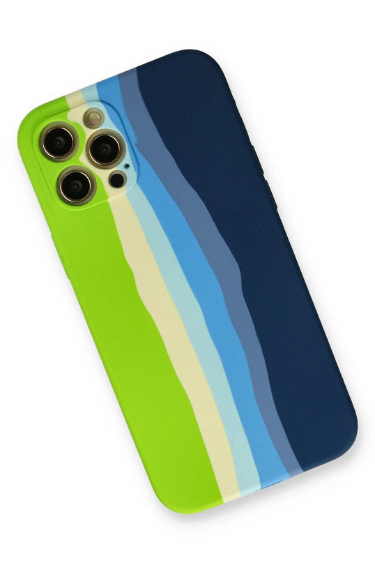 iPhone 12 Pro Max Ebruli Lansman Silikon Kılıf - Yeşil 2