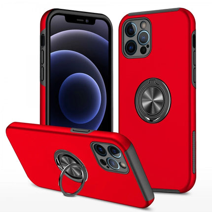 iPhone 12 Pro Max Elit Yüzüklü Kapak Kılıf - Kırmızı