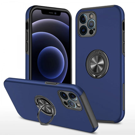 iPhone 12 Pro Max Elit Yüzüklü Kapak Kılıf - Lacivert