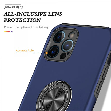 iPhone 12 Pro Max Elit Yüzüklü Kapak Kılıf - Lacivert 4