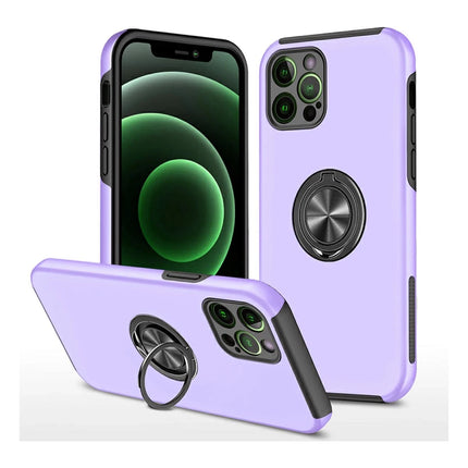 iPhone 12 Pro Max Elit Yüzüklü Kapak Kılıf - Mor