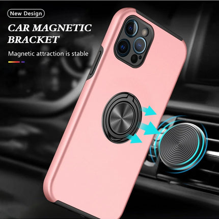 iPhone 12 Pro Max Elit Yüzüklü Kapak Kılıf - Pembe 5