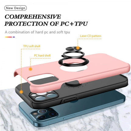 iPhone 12 Pro Max Elit Yüzüklü Kapak Kılıf - Pembe 2