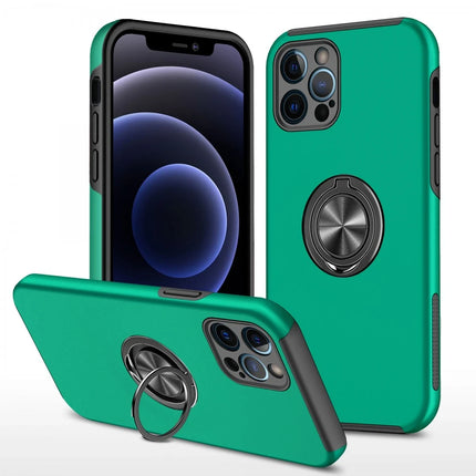 iPhone 12 Pro Max Elit Yüzüklü Kapak Kılıf - Yeşil