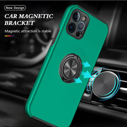 iPhone 12 Pro Max Elit Yüzüklü Kapak Kılıf - Yeşil 5