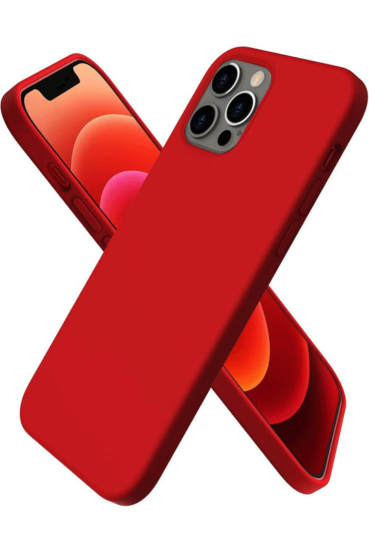 iPhone 12 Pro Max First Silikon Kılıf - Kırmızı