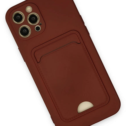 iPhone 12 Pro Max Kelvin Kartvizitli Silikon Kılıf - Bordo 2