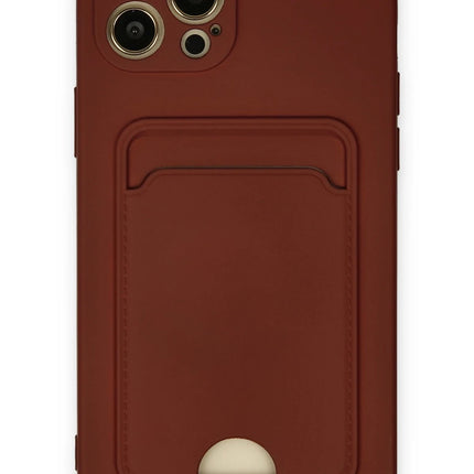 iPhone 12 Pro Max Kelvin Kartvizitli Silikon Kılıf - Bordo