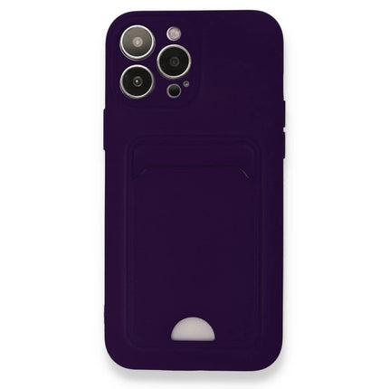 iPhone 12 Pro Max Kelvin Kartvizitli Silikon Kılıf - Derin Mor