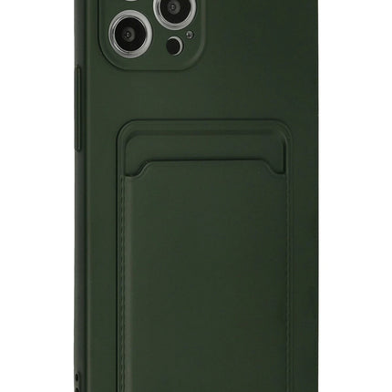 iPhone 12 Pro Max Kelvin Kartvizitli Silikon Kılıf - Koyu Yeşil 3