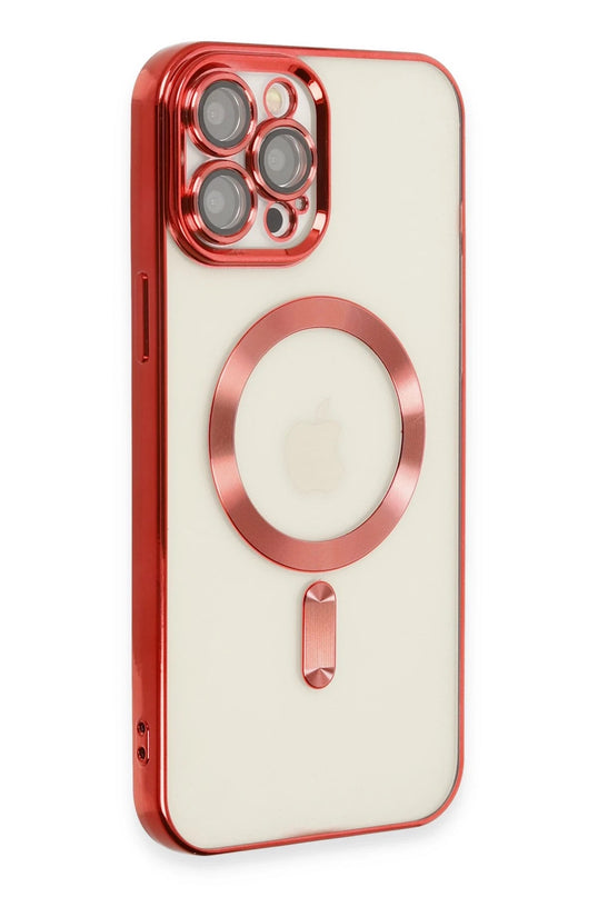 iPhone 12 Pro Max Kross Magneticsafe Kapak Kılıf - Kırmızı