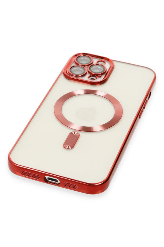 iPhone 12 Pro Max Kross Magneticsafe Kapak Kılıf - Kırmızı 4