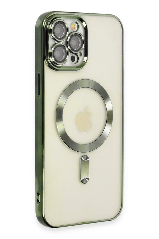 iPhone 12 Pro Max Kross Magneticsafe Kapak Kılıf - Koyu Yeşil 2