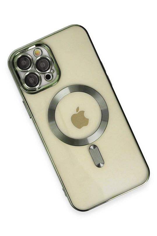 iPhone 12 Pro Max Kross Magneticsafe Kapak Kılıf - Koyu Yeşil 3