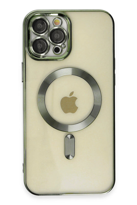 iPhone 12 Pro Max Kross Magneticsafe Kapak Kılıf - Koyu Yeşil